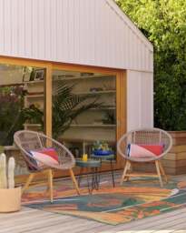 Palmera Multicolour Outdoor Rug Orange - 75x215 - Machine Washable Area Rug - Kid & Pet Friendly - Outdoor Rugs - Ruggable - thumbnail 2