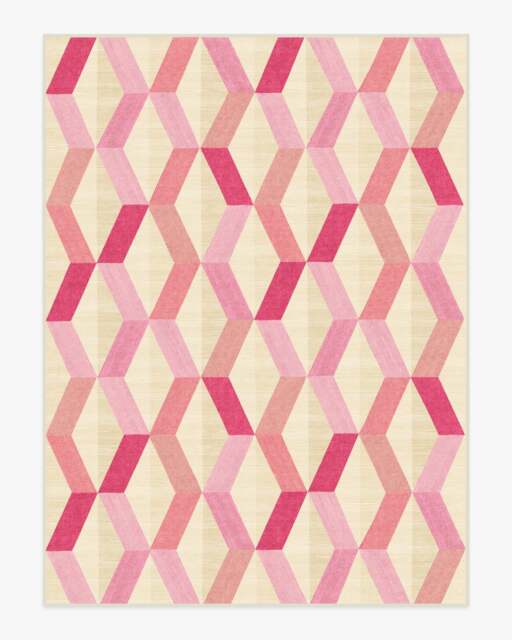 Kya Pink Flatwoven Rug - 275x365 - Machine Washable Area Rug - Kid & Pet Friendly - Indoor Rugs - Ruggable - image 1