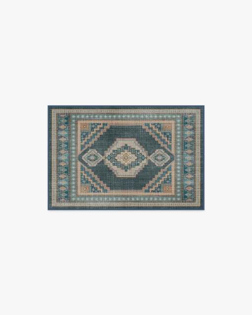 Rayne Soft Navy Rug - 60x90 - Machine Washable Area Rug - Kid & Pet Friendly - Indoor Rugs - Ruggable - image 1