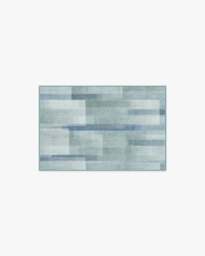 Solar Drift Silver Blue Flatwoven Rug - 60x90 - Machine Washable Area Rug - Kid & Pet Friendly - Indoor Rugs - Ruggable - thumbnail 1