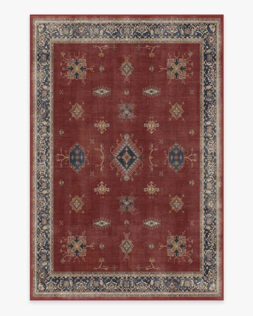 Verena Amber Red Rug - 185x275 - Machine Washable Area Rug - Kid & Pet Friendly - Indoor Rugs - Ruggable - image 1