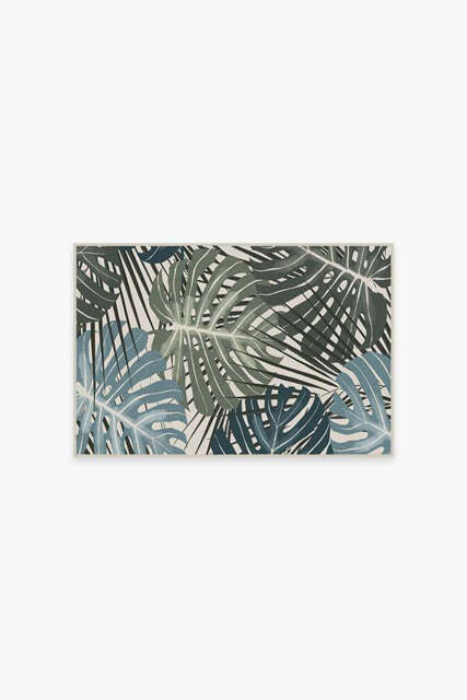 Monstera Jade Rug - 60x90 - Machine Washable Area Rug - Kid & Pet Friendly - Indoor Rugs - Ruggable - image 1