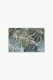 Monstera Jade Rug - 60x90 - Machine Washable Area Rug - Kid & Pet Friendly - Indoor Rugs - Ruggable - thumbnail 1