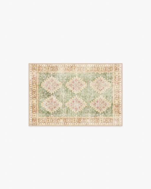 Zosia Sage & Gold Rug - 60x90 - Machine Washable Area Rug - Kid & Pet Friendly - Indoor Rugs - Ruggable - image 1