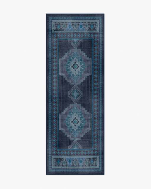 Rayne Midnight Blue Rug - 75x215 - Machine Washable Area Rug - Kid & Pet Friendly - Indoor Rugs - Ruggable - image 1