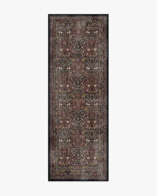 Blackthorn Charcoal & Amber Rug by Morris & Co. - 75x215 - Machine Washable Area Rug - Kid & Pet Friendly - Indoor Rugs - Ruggable - image 1