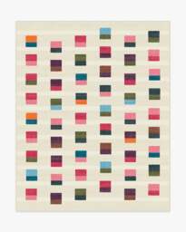 Pezzo Multicolour Flatwoven Rug Pink - 245x305 - Machine Washable Area Rug - Kid & Pet Friendly - Indoor Rugs - Ruggable - thumbnail 1