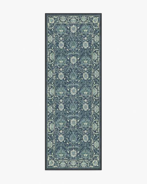 Montreal Sapphire Blue Rug by Morris & Co. - 75x215 - Machine Washable Area Rug - Kid & Pet Friendly - Indoor Rugs - Ruggable - image 1