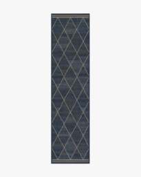 Harlequin Trellis Natural Navy Re-Jute Rug - 75x305 - Machine Washable Area Rug - Kid & Pet Friendly - Indoor Rugs - Ruggable - thumbnail 1