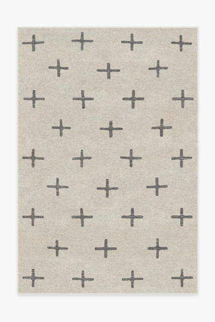 Crosby Birch & Charcoal Flatwoven Rug - 200x290 - Machine Washable Area Rug - Kid & Pet Friendly - Indoor Rugs - Ruggable - image 1