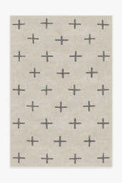 Crosby Birch & Charcoal Flatwoven Rug - 200x290 - Machine Washable Area Rug - Kid & Pet Friendly - Indoor Rugs - Ruggable