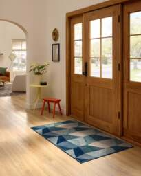 Rhea Blue Flatwoven Rug - 60x90 - Machine Washable Area Rug - Kid & Pet Friendly - Indoor Rugs - Ruggable - thumbnail 2