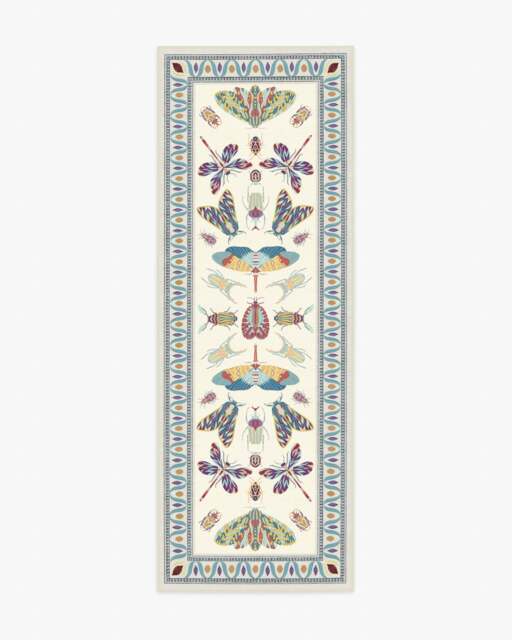 Flutterby Ivory Rug by Iris Apfel - 75x215 - Machine Washable Area Rug - Kid & Pet Friendly - Indoor Rugs - Ruggable - image 1