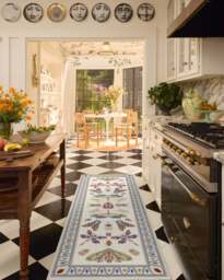 Flutterby Ivory Rug by Iris Apfel - 75x215 - Machine Washable Area Rug - Kid & Pet Friendly - Indoor Rugs - Ruggable - thumbnail 2