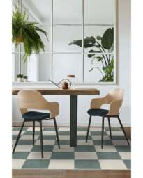 Jaque Checkered Slate Green Flatwoven Rug - 185x275 - Machine Washable Area Rug - Kid & Pet Friendly - Indoor Rugs - Ruggable - thumbnail 2