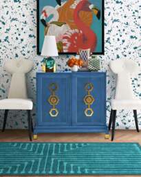Inkdrop Blue & Teal Rug by Jonathan Adler - 75x215 - Machine Washable Area Rug - Kid & Pet Friendly - Indoor Rugs - Ruggable - thumbnail 2
