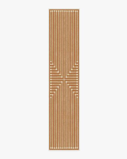 Inkdrop Copper Flatwoven Rug by Jonathan Adler Orange - 75x365 - Machine Washable Area Rug - Kid & Pet Friendly - Indoor Rugs - Ruggable - image 1