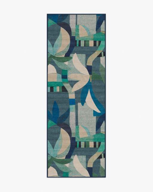 Laguna Blue Outdoor Rug - 75x215 - Machine Washable Area Rug - Kid & Pet Friendly - Indoor Rugs - Ruggable - image 1