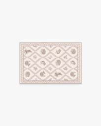 Squirrel & Hedgehog Fawn Rug by Sanderson Beige - 60x90 - Machine Washable Area Rug - Kid & Pet Friendly - Indoor Rugs - Ruggable - thumbnail 1