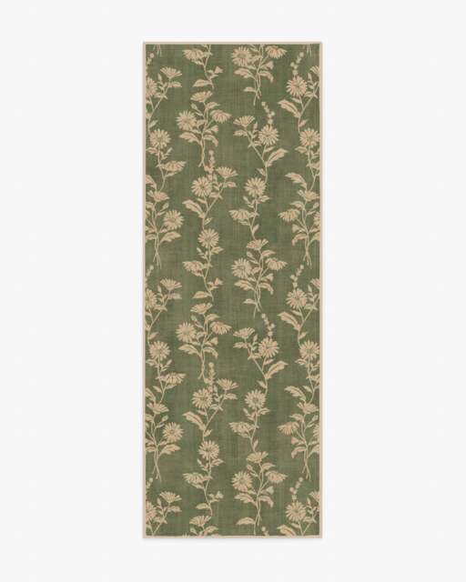 Mabel Light Olive Rug Green - 75x215 - Machine Washable Area Rug - Kid & Pet Friendly - Indoor Rugs - Ruggable - image 1