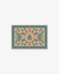 Flutterby Multicolor Flatwoven Rug by Iris Apfel Brown - 60x90 - Machine Washable Area Rug - Kid & Pet Friendly - Indoor Rugs - Ruggable - thumbnail 1