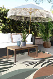 Tulum Desert Sage Outdoor Rug - 185x275 - Machine Washable Area Rug - Kid & Pet Friendly - Indoor Rugs - Ruggable - thumbnail 2