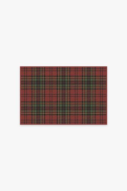 Dress Stewart Tartan Red Rug - 60x90 - Machine Washable Area Rug - Kid & Pet Friendly - Indoor Rugs - Ruggable - image 1