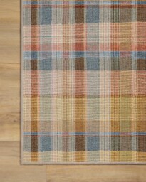 Linnea Ochre Multicolour Flatwoven Rug Yellow - 60x90 - Machine Washable Area Rug - Kid & Pet Friendly - Indoor Rugs - Ruggable - thumbnail 2