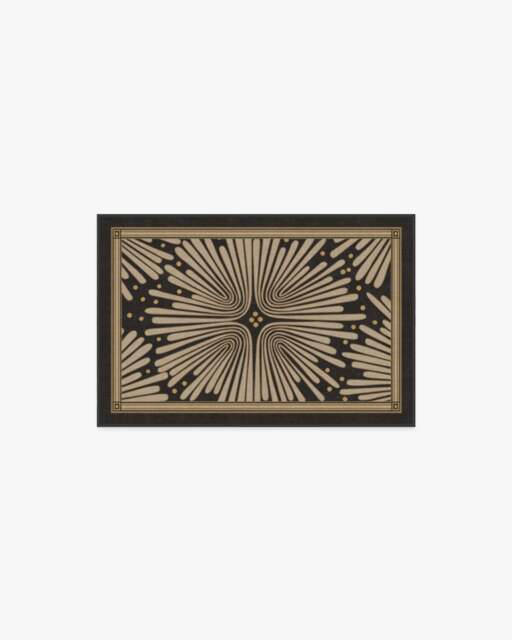 Gatsby Black & Gold Flatwoven Rug by Jonathan Adler - 60x90 - Machine Washable Area Rug - Kid & Pet Friendly - Indoor Rugs - Ruggable - image 1