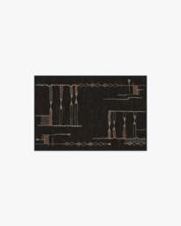 Nisa Ink Black Rug by Architectural Digest - 60x90 - Machine Washable Area Rug - Kid & Pet Friendly - Indoor Rugs - Ruggable - thumbnail 1