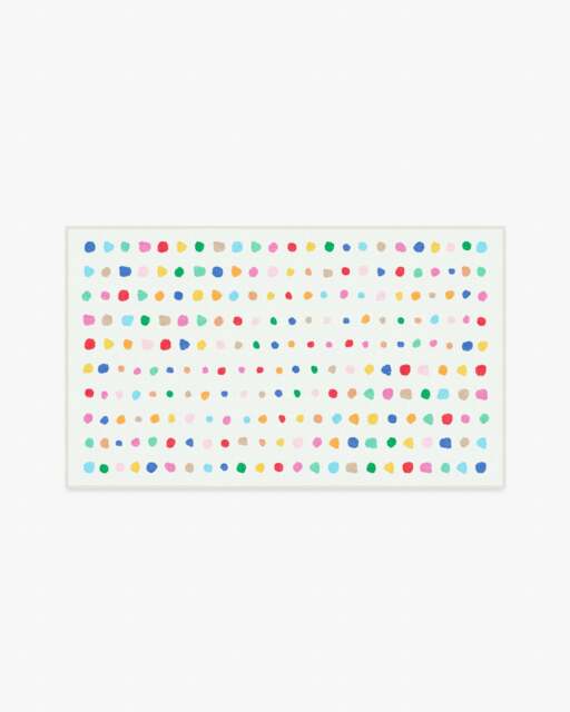 Jelly Dot Brights Rug White - 90x150 - Machine Washable Area Rug - Kid & Pet Friendly - Indoor Rugs - Ruggable - image 1