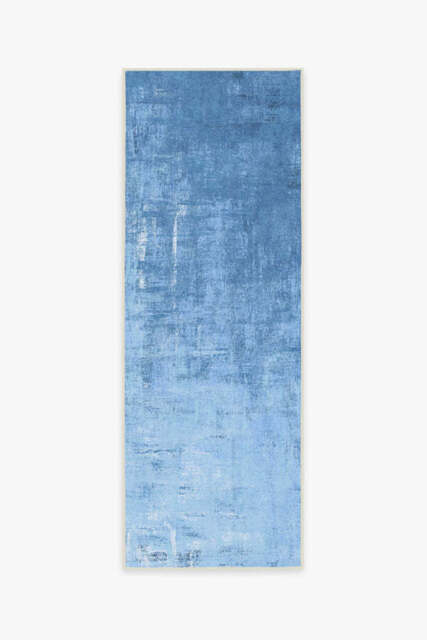 Impasto Sky Blue Outdoor Rug - 75x215 - Machine Washable Area Rug - Kid & Pet Friendly - Indoor Rugs - Ruggable - image 1