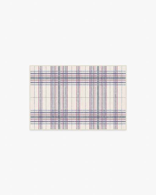 Beckett Blue & Red Flatwoven Rug - 60x90 - Machine Washable Area Rug - Kid & Pet Friendly - Indoor Rugs - Ruggable - image 1
