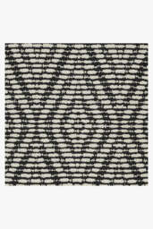 Halo Diamond Black Outdoor Rug - 150x215 - Machine Washable Area Rug - Kid & Pet Friendly - Indoor Rugs - Ruggable - thumbnail 4
