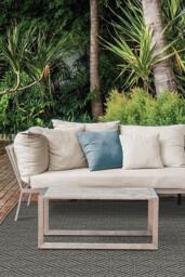 Halo Diamond Black Outdoor Rug - 150x215 - Machine Washable Area Rug - Kid & Pet Friendly - Indoor Rugs - Ruggable - thumbnail 2