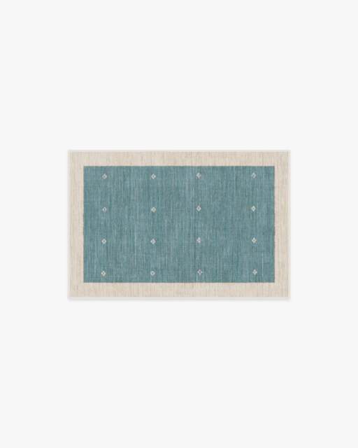 Luna Soft Teal Rug by goop - 60x90 - Machine Washable Area Rug - Kid & Pet Friendly - Indoor Rugs - Ruggable - image 1