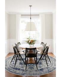 Kira Delft Blue Rug - 185 Round - Machine Washable Area Rug - Kid & Pet Friendly - Indoor Rugs - Ruggable - thumbnail 2