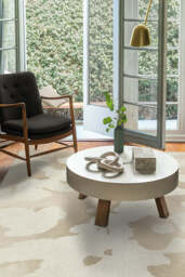 Ivory & Cream Faux Cowhide Rug - 75x215 - Machine Washable Area Rug - Kid & Pet Friendly - Indoor Rugs - Ruggable - thumbnail 2