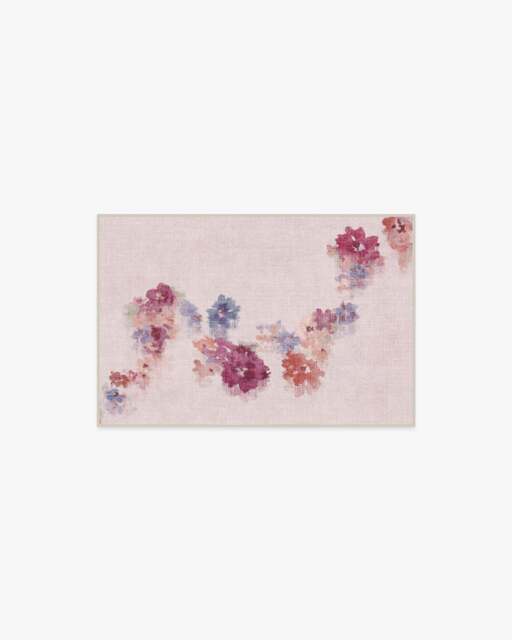 Clara Soft Rose Flatwoven Rug Pink - 60x90 - Machine Washable Area Rug - Kid & Pet Friendly - Indoor Rugs - Ruggable - image 1