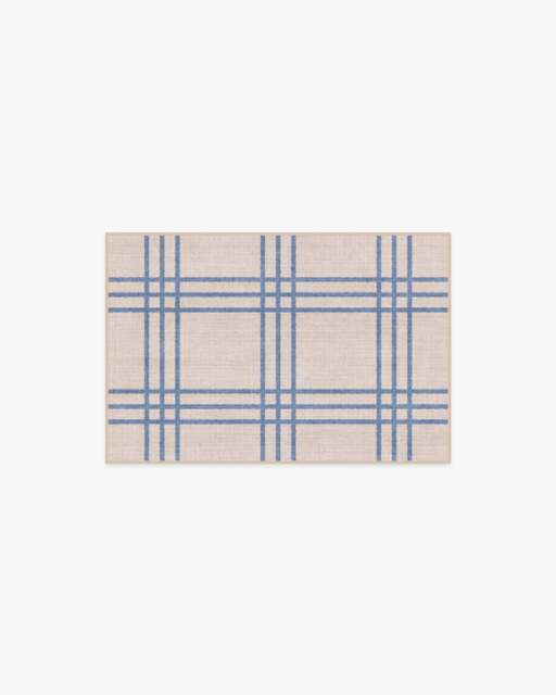 Pierre Slate Blue & Neutral Flatwoven Rug - 60x90 - Machine Washable Area Rug - Kid & Pet Friendly - Indoor Rugs - Ruggable - image 1