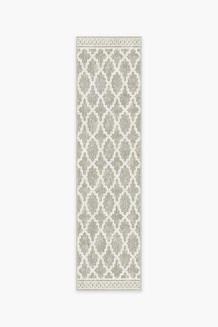 Cleo Trellis Natural Outdoor Rug - 75x305 - Machine Washable Area Rug - Kid & Pet Friendly - Indoor Rugs - Ruggable - image 1