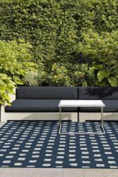 Cobblestone Navy Outdoor Rug - 245x305 - Machine Washable Area Rug - Kid & Pet Friendly - Indoor Rugs - Ruggable - thumbnail 3