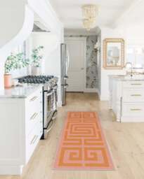 Maze Pink & Orange Flatwoven Rug - 275x365 - Machine Washable Area Rug - Kid & Pet Friendly - Indoor Rugs - Ruggable - thumbnail 2