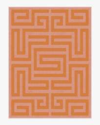 Maze Pink & Orange Flatwoven Rug - 275x365 - Machine Washable Area Rug - Kid & Pet Friendly - Indoor Rugs - Ruggable - thumbnail 1