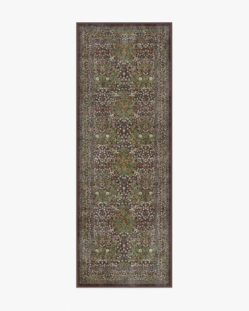 Blackthorn Dark Wood Rug by Morris & Co. Brown - 75x215 - Machine Washable Area Rug - Kid & Pet Friendly - Indoor Rugs - Ruggable - image 1