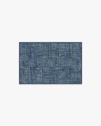 Crosshatch Sapphire Flatwoven Rug - 60x90 - Machine Washable Area Rug - Kid & Pet Friendly - Indoor Rugs - Ruggable - thumbnail 1