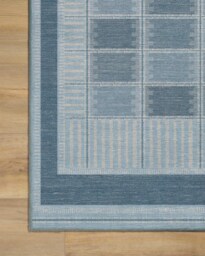 Agnes Blue Flatwoven Rug - 60x90 - Machine Washable Area Rug - Kid & Pet Friendly - Indoor Rugs - Ruggable - thumbnail 2