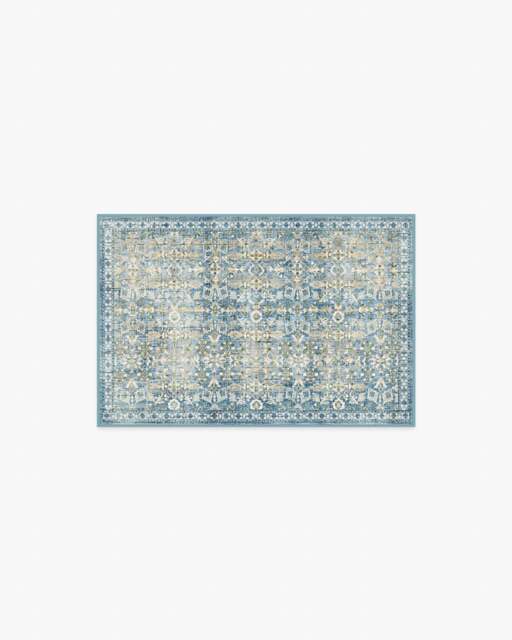 Sierra Blue Flatwoven Rug - 60x90 - Machine Washable Area Rug - Kid & Pet Friendly - Indoor Rugs - Ruggable - image 1