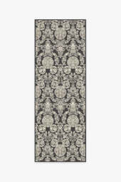 Mickey Damask Charcoal Rug - 75x215 - Machine Washable Area Rug - Kid & Pet Friendly - Indoor Rugs - Ruggable