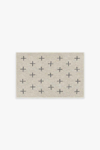 Crosby Birch & Charcoal Flatwoven Rug - 60x90 - Machine Washable Area Rug - Kid & Pet Friendly - Indoor Rugs - Ruggable - image 1
